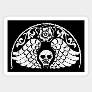 Death's Head Skull Gravestone Rubbing 03 Sticker